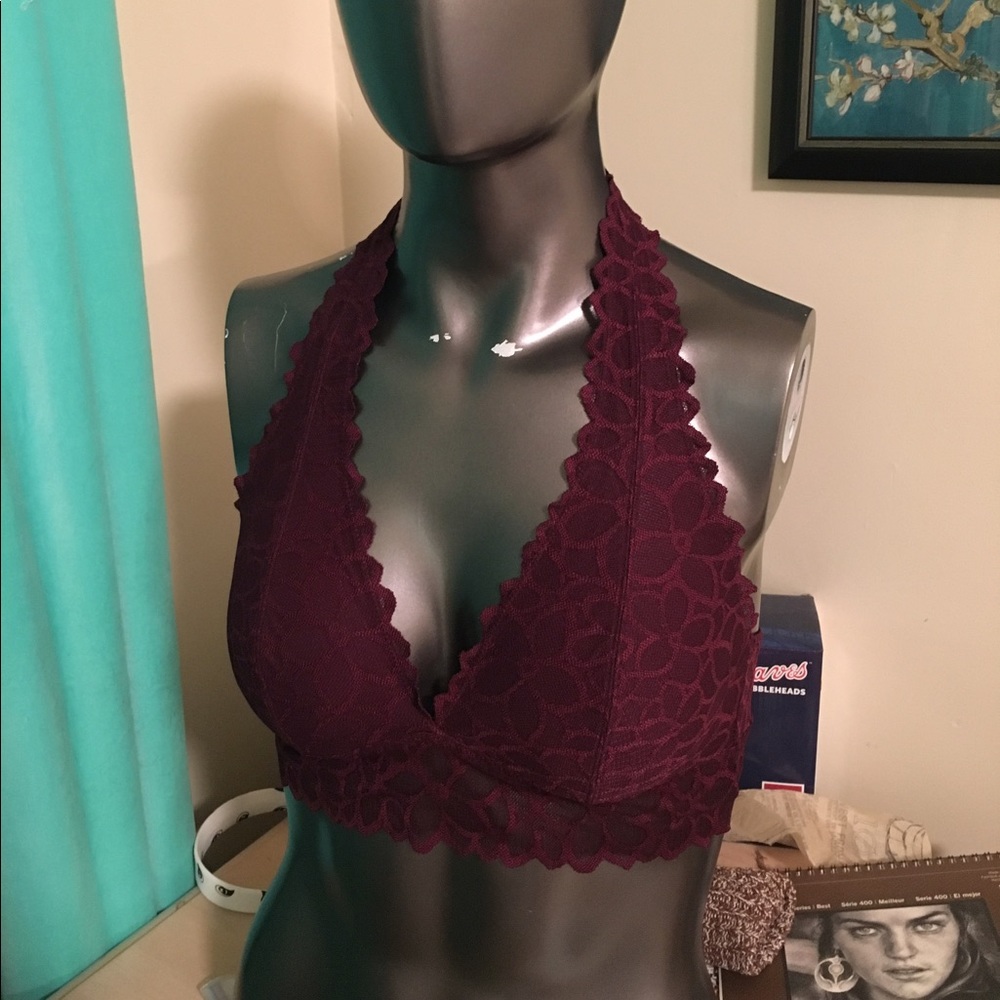 CLOSET TURNOVER SALE! Pink lace plum bralette